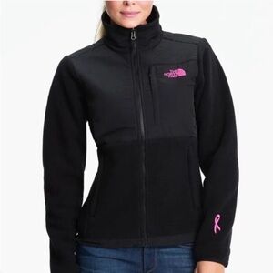 🖤🤱🏻🩷 Ltd Ed. The North Face Black NEON Hot Pink Breast Cancer Denali Jacket!